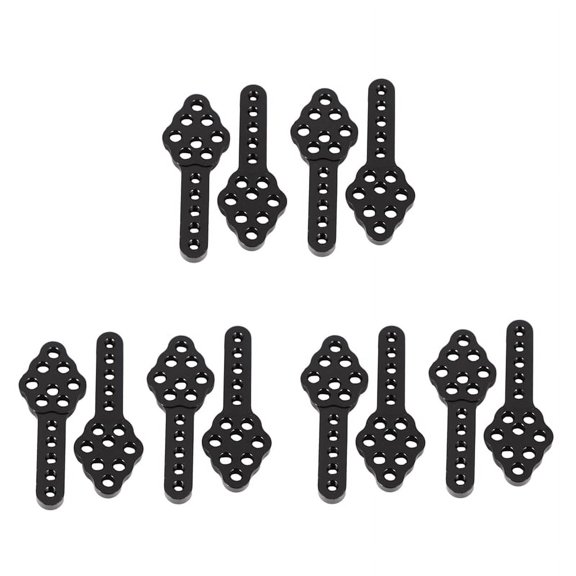 12Pcs CNC Metal Mount Adjust Height Angle Stand for RC Crawler Car Axial SCX10 90046 D90 D110,Black