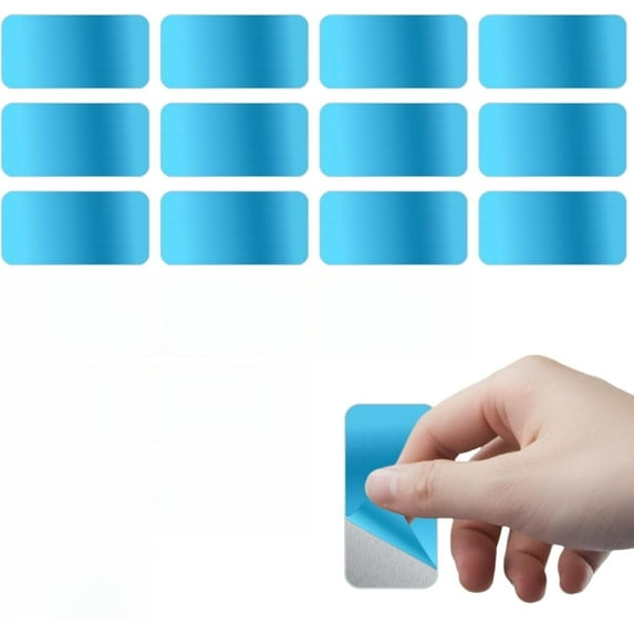 12Pcs Under Cabinet Lights Magnetic Stickys Replacement Magnetic Strips with Adhesive Backing for Under Cabinet Lighting Universal Sheet for Cabinet Lighting, Non-Magnetic