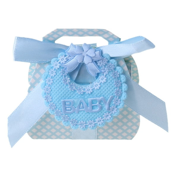 12Pcs Candy Boxes with Ribbon for Baby Shower Christening Party Favor Gift