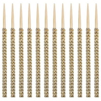 12Pcs Caramel Sticks - Mesh Wrapped Skewers For Glitter Candy, Christmas, Wedding & Birthday Decor | Decorative Dessert Sticks