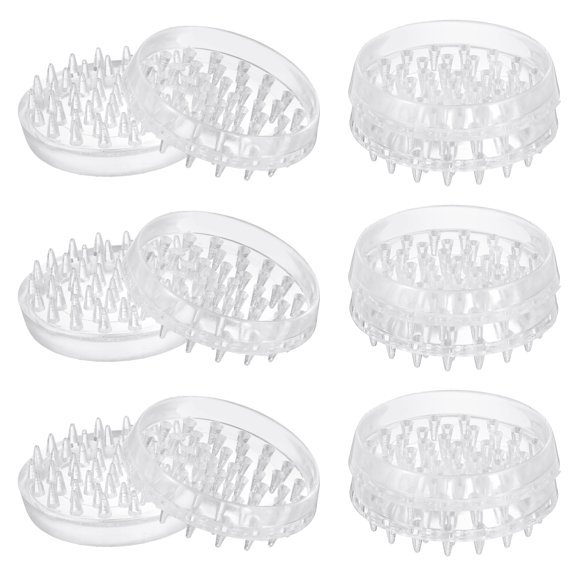 Uxcell 12Pcs Carpet Protectors Spiked Caster Cups 1.89" Round Spiked Furniture Cup