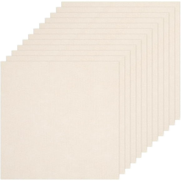 12Pcs Carpet Tiles Peel and Stick Self Adhesive Carpet Floor Tiles 12x12 Inch Square Anti-Slip Beige Soft Padded Mat Floor Covering for Bedroom Living Room Kitchen Indoor Outdoor Office
