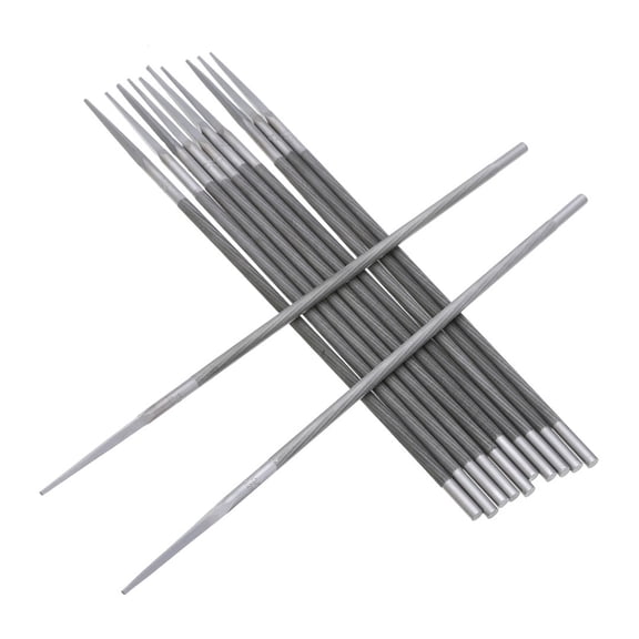 12Pcs Chainsaw Round File 5.2mm 13/64'' Sharpening Files Sharpener for 3/8" Chain Woodworking File