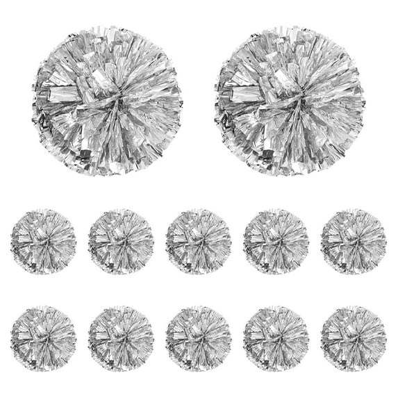 12Pcs Cheerleading Pom Poms PET Handmade Cheer Pompoms Cheering Team Dance Performances Sports Meeting Props 30CM Type 2