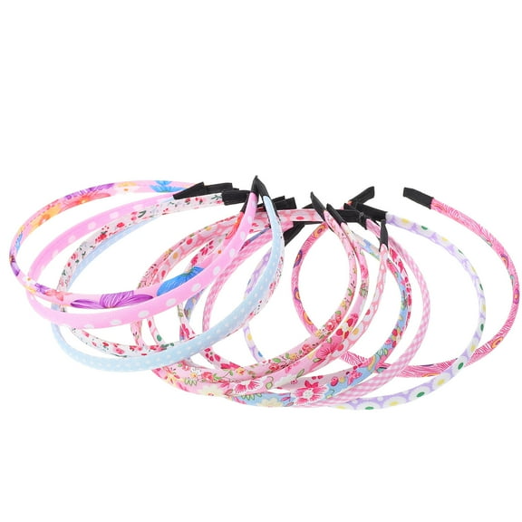 12Pcs Children Festival Hairbands Floral Design Headbands Girl Headwear Props