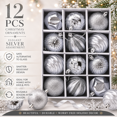 thumbnail image 1 of 12Pcs Christmas Ball Ornaments 2.36in Shatterproof Painted Xmas Tree Balls Pre Strung Hanging Decor for Home Mantel Holiday Party Decoration, 1 of 5