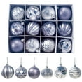 thumbnail image 1 of 12Pcs Christmas Balls Ornaments, Glitter Silver and Purple Shatterproof Christmas Tree Decorations, Hanging Ball for Holiday Wedding Party Decoration, Clearance Items, Home Decor, 6cm, 1 of 2