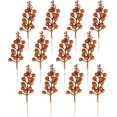 12Pcs Christmas Berry Stems, Artificial Glittery Berry Picks Christmas