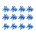 thumbnail image 1 of 12Pcs Christmas Flower Ornaments Hollow out Glitter Artificial Xmas Flower Adornment Christmas Party Decoration (Blue), 1 of 10