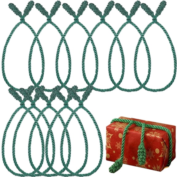 12Pcs Christmas Garland Tie,Christmas Decorative Twist Ties, Party Decoration Garland Tie,Xmas Reusable Flexible Decorative Twist Tie for Staircase Banister Railing Home Decoration Craft Wrapping