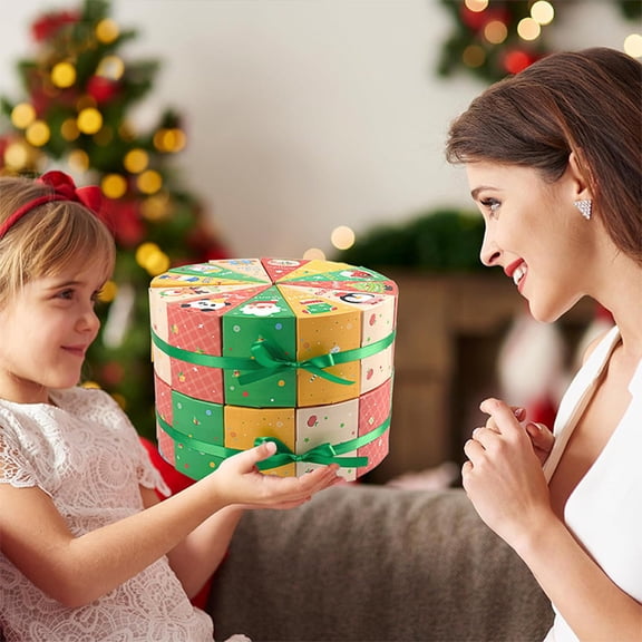 12Pcs Christmas Gift Boxes Suitable for Christmas Countdown Calendar Party Gift Packaging Empty Boxes for Holiday Gifts