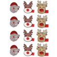 12Pcs Christmas Hairpin Elk Santa Claus Christmas Tree Hair Clips Hair