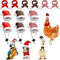 thumbnail image 1 of 12Pcs Christmas PET Hat Scarf Set Mini Santa Hat Scarf Xmas Small Animal Hat with Adjustable Chin Strap for Hen Duck Bunny Cat Dog Hamster Guinea Parrot, 1 of 6