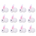 thumbnail image 1 of HOMOBABE Tiny Bunnies Plush Rabbit Doll White 12Pcs 2.2x2.2x1.2in, 1 of 6