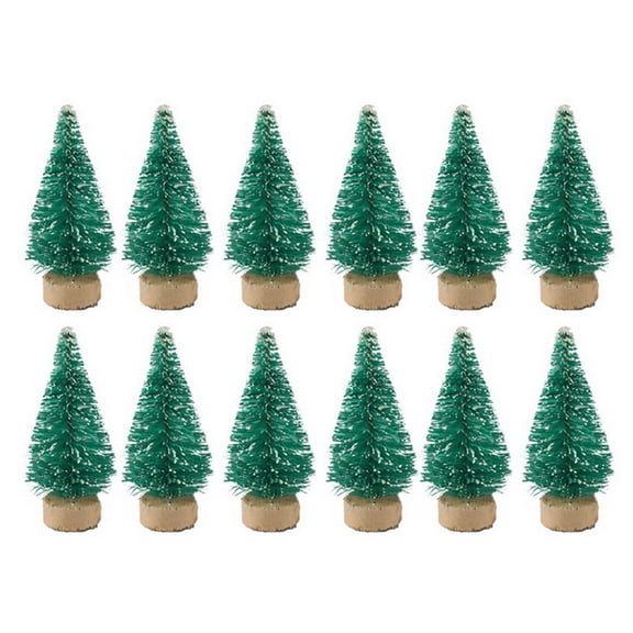 12Pcs Christmas Tree Pine Trees Christmas Decorations for Home Table Ornaments New Year Decor