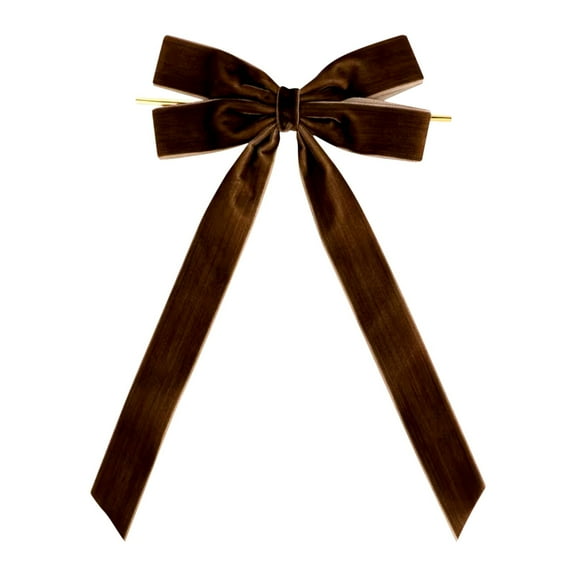 12Pcs Christmas Velvet Bows for Tree, Vintage Ribbon Bows Ornaments for Garland Wreath Gift Wrapping Treat Bag Bakery Candy Bags Diy Crafts Holiday Decor ( 5" X 7", Width Of 1")