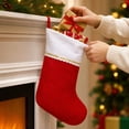 thumbnail image 1 of 12Pcs Classic Large Christmas Stockings,17 Inch Red & White Xmas Hanging Stocking Ornament with Hanging Loop,for Fireplace Mantel Home Holiday Party Christmas Tree Decoration, 1 of 7