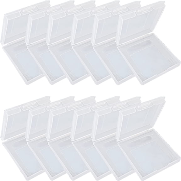 12Pcs Clear Game Cartridge Protective Case Storage Box Fits Nintendo Gameboy Color GBC GB GBP