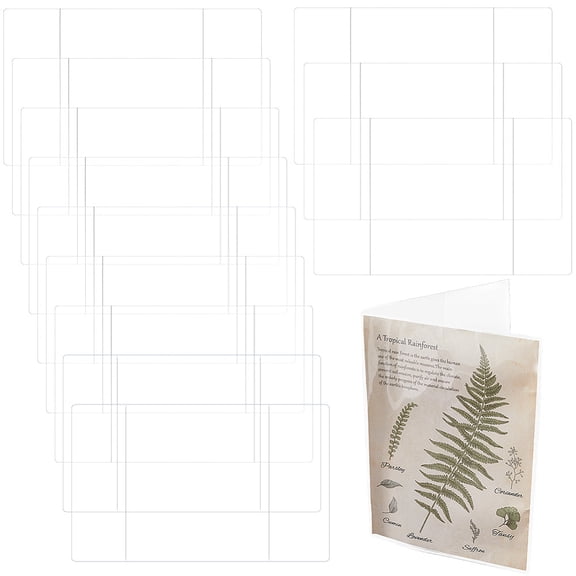 12Pcs Clear Notebook Cover PVC Planner Cover 10.4 x 7.4 Inch Transparent Waterproof Hardcover Book Pocket Planners Binder Large