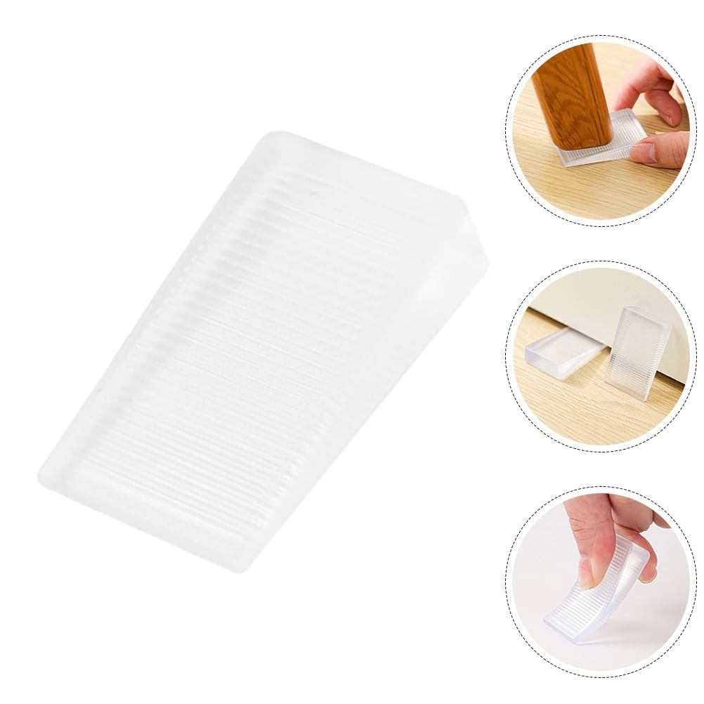 SEWACC 30-Pack Furniture Leveling Shims – ABS Plastic, Coffee Color, 3.9" X 0.79" X 0.31", Anti-Slip Grooved For Tables, Toilets, Cabinets, Appliances