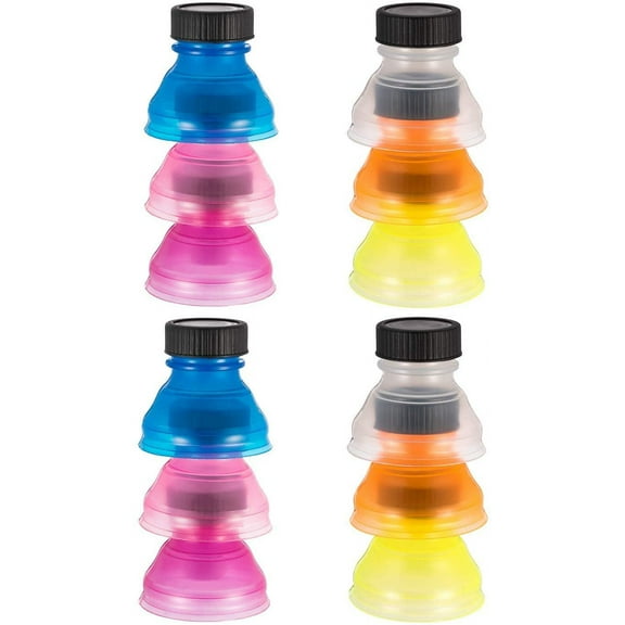 12Pcs Clear Soda Can Lids, Superior Can Covers Reusable Bottle Snap On Pop Top Can Cover for Cool Soda Drink Lid