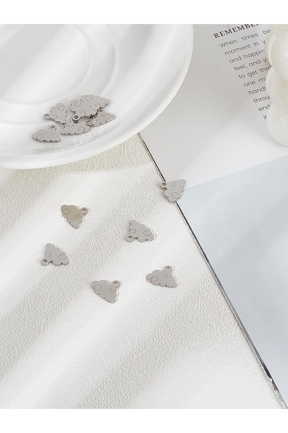 12Pcs Cloud Shape Charms 304 Stainless Steel Pendants Dangle Charms Ornament Retro Accessories