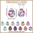 thumbnail image 1 of 12Pcs Coin Holder Keychain Teardrop Keyring Storage Pouch for AA Challenge Coins Universal Medallion Keychains with 12Styles Neoprene Keyring Pouch for Souvenir and Collectible, 1 of 7