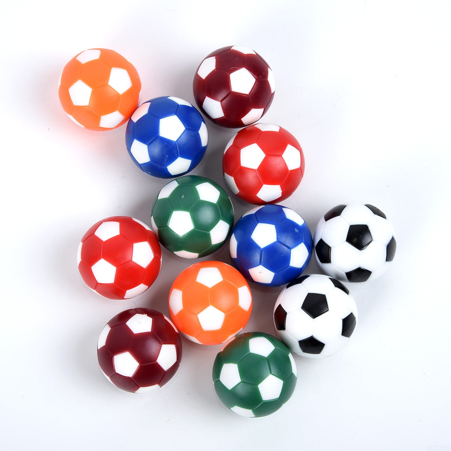 12Pcs Colorful Foosball Table Soccer Balls Mini Table Football Plastic 32MM