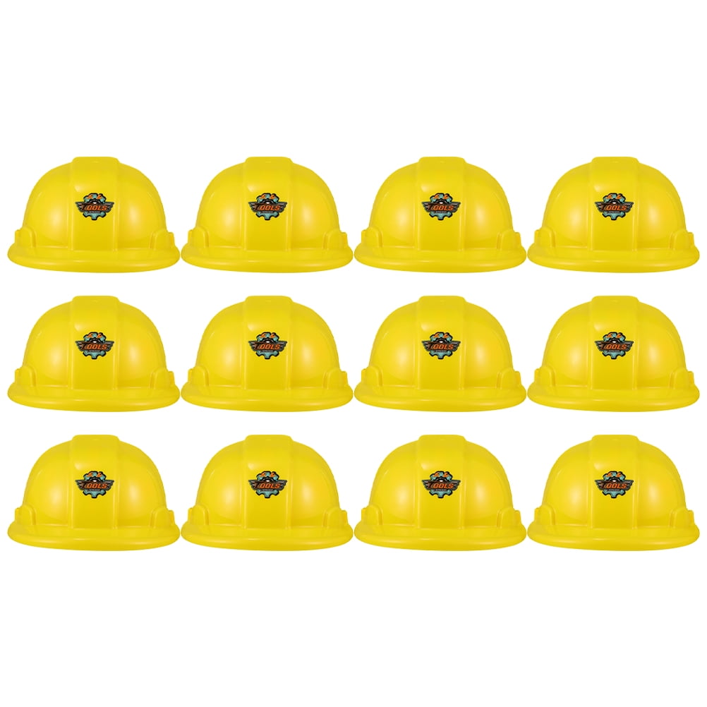 12Pcs Construction Hats Kids Plastic Hats Construction Party Supplies ...