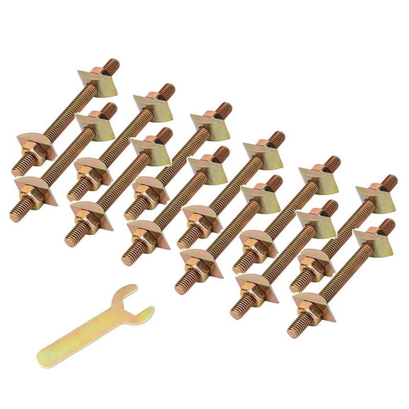 12Pcs Countertop Connector Bolts, M8x100mm Joint Fasteners, Furniture Fastening Connectors