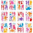 thumbnail image 1 of 12Pcs Couple Silhouette Painting Stencil Drawing Template on Wood Wall Fabric Furniture 8.3x11.7 inch, 1 of 9