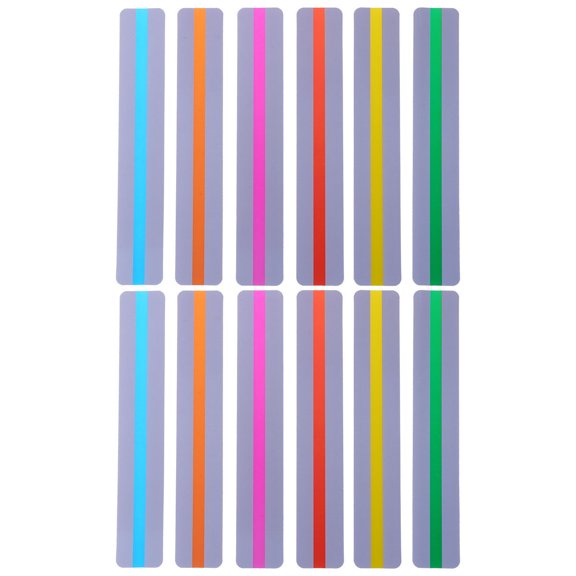 12-Pack Transparent PVC Bookmarks Set, Simple and Modern Small Size Bookmarks for Books, Journals, and Planners