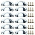 12Pcs Cup Pull Shell Handles Half Moon Kitchen Cupboard Door