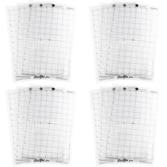 12Pcs Cutting Mat Adhesive Mat with Measuring Grid 8 By 12-Inch for Silhouette Cameo Explore Plotter Machine