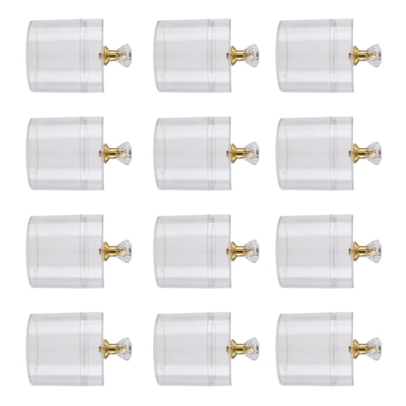 12Pcs Cylindrical Candy Box Clear Plastic Candy Holder Party Treat Box For Gift Packaging Wedding Birthday Supplies
