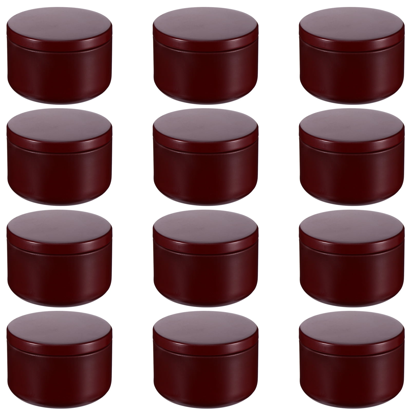 12Pcs DIY Candle Tins Round Containers with Lids for Candle Making Arts