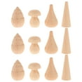 12Pcs DIY Painting Crafts Wooden Toys Miniature Preschool Toys Kids
