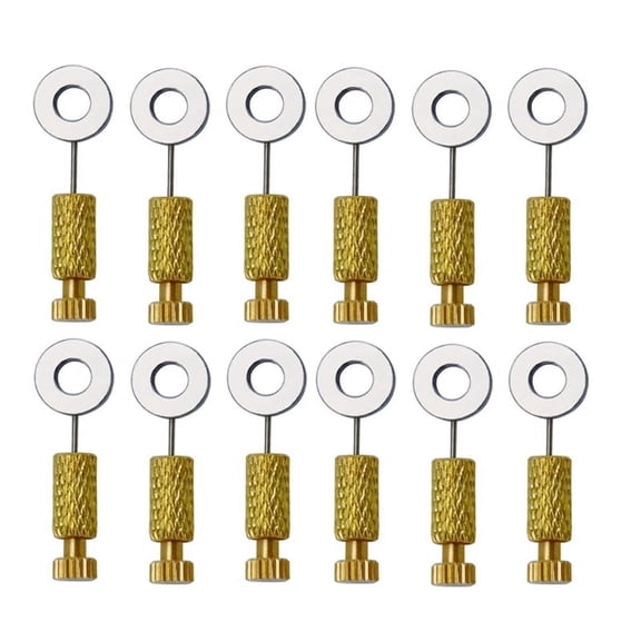 12Pcs DIY Tools Handmade Leather Goods Tools Suture Fixing Needle Leather Goods Fixed Needle Stitching 0-6mm, 6-12mm,Gold