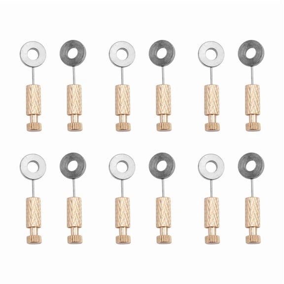 12Pcs DIY Tools Handmade Leather Goods Tools Suture Fixing Needle Leather Goods Fixed Needle Stitching 6-12mm,12 x Long Position Located Needles 6-12mm,Gold