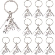 12Pcs Dental Assistant Gift Keychain Teeth Care Alloy Keychains Dental Hygienist Gifts Women Men Dentist Dentals Assistant Gifts