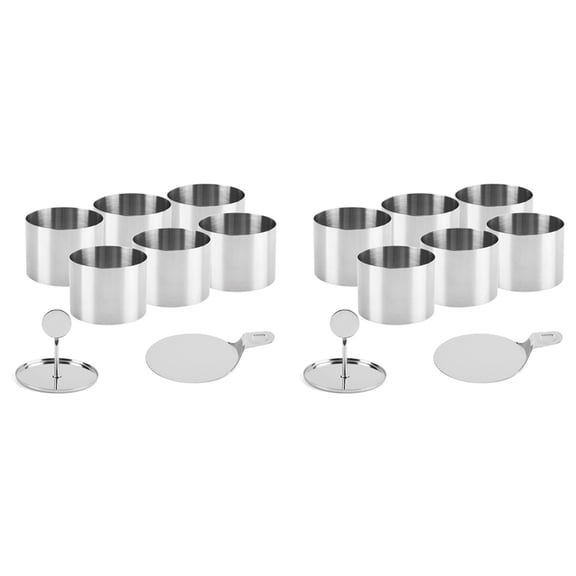 12Pcs Dessert Rings and Food Rings, Food Rings, Small Ring Set, Stainless Steel Mousse Rings