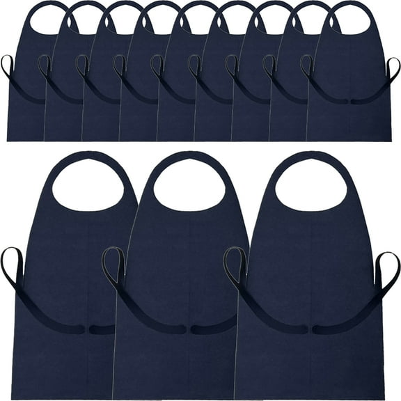 12Pcs Disposable Aprons Non-woven Fabric Aprons Water-resistant Aprons Oil-proof Aprons