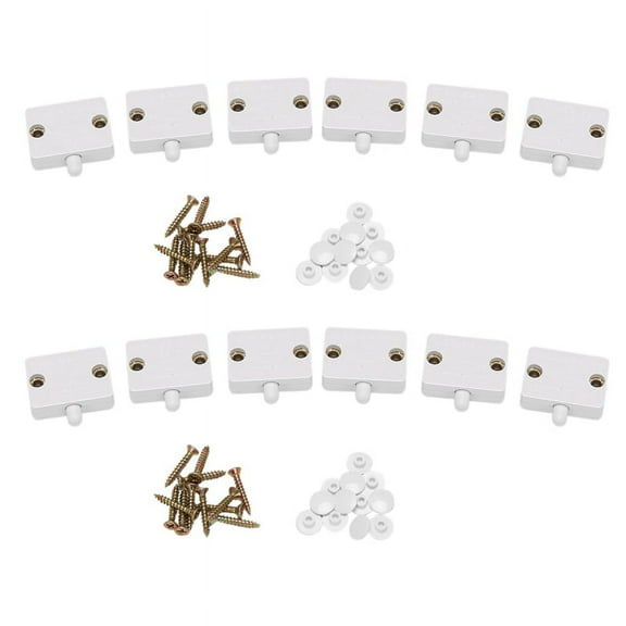 12Pcs Door LED Switch for Closet Light,Normally Closed Cabinet Electrical Lamp Switches,for Pantry White