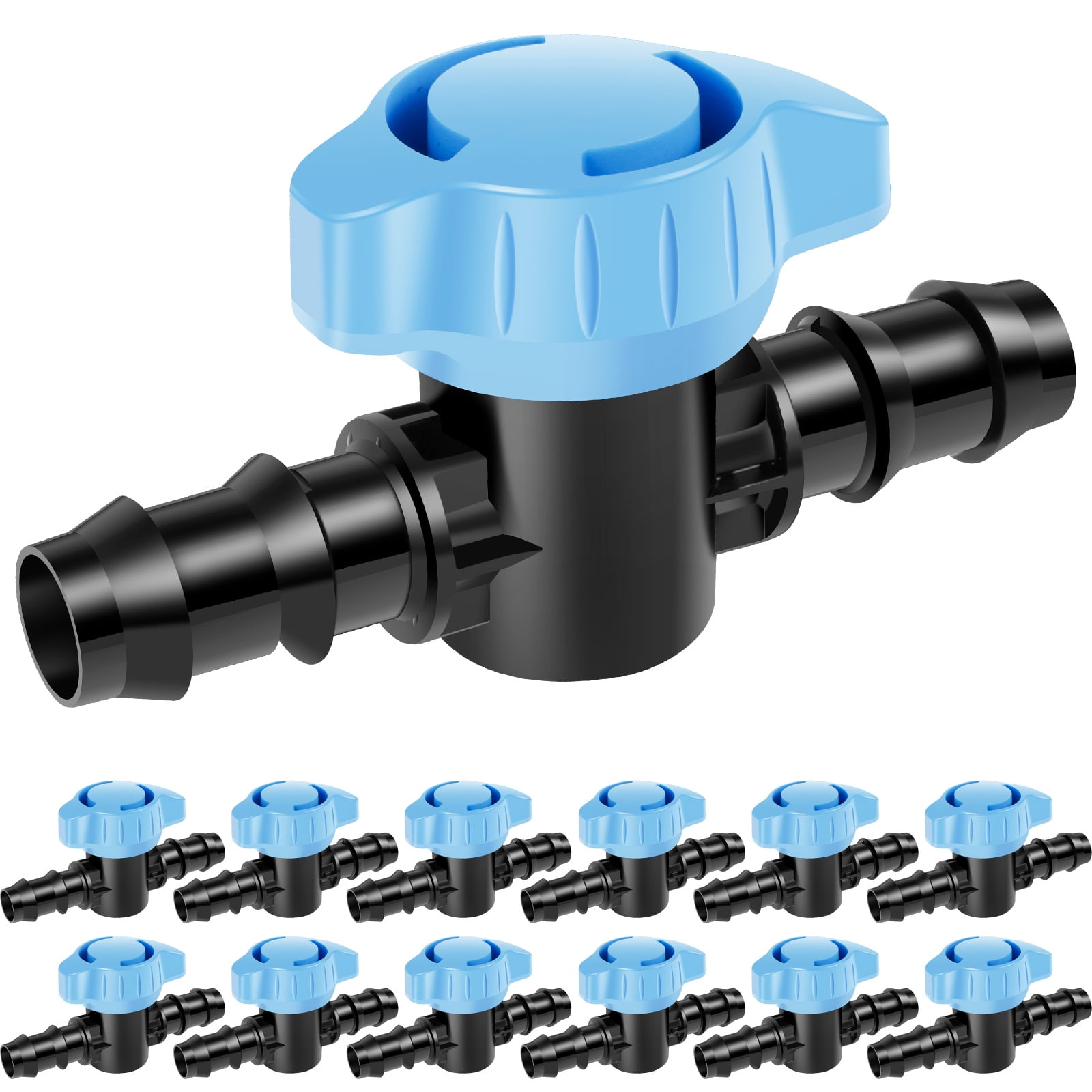 12Pcs Drip Irrigation Valve Sturdy Barbed Shut Off Valve LeakProof