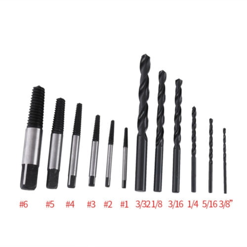 12Pcs Durable Bolt Remover Damaged Broken Extractor Screw Stud Puller With Case