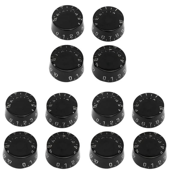 12Pcs Electric Guitar Top Hat Knobs Speed Volume Tone Control Knobs Compatible for LP Style Guitar