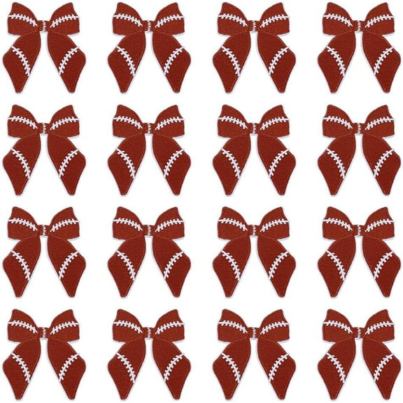 12Pcs Embroidered Patches Brown Side Patches Bowknot Iron on Patch Small Cute Bowknot Sew on Repair Applique Patch for DIY Clothes Jeans Hats Backpacks Bag Vests