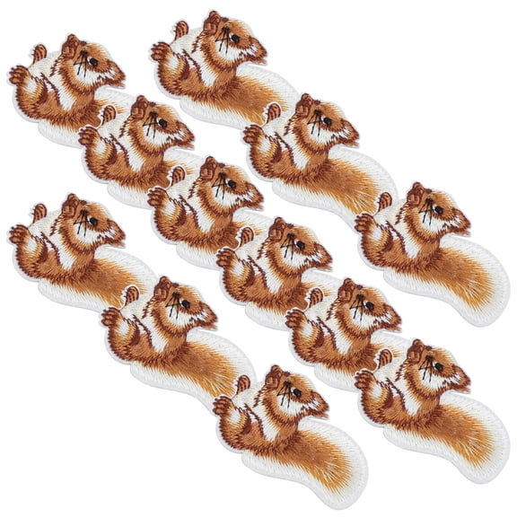 12Pcs Embroidery Cloth Stickers Motif Applique Iron Patches for DIY Arts Craft Sew Making (2.4 x 1.6 inches / 6 x 4 cm)