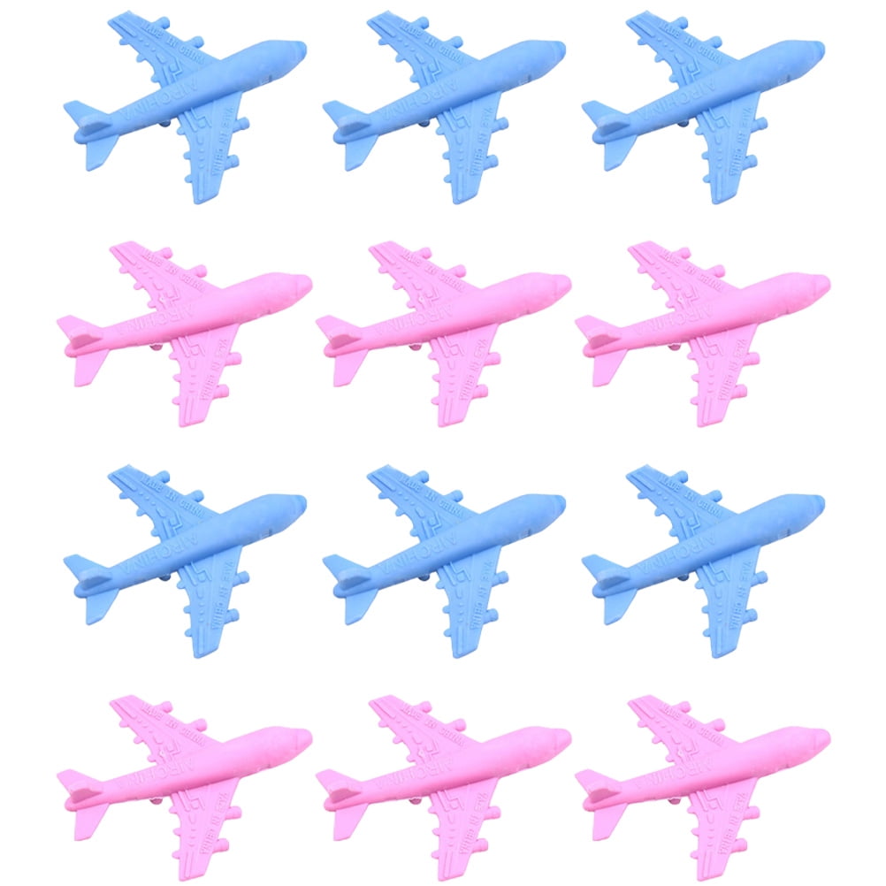 12Pcs Erasers For Pencils Aircraft Shaped Erasers Cute Stationary