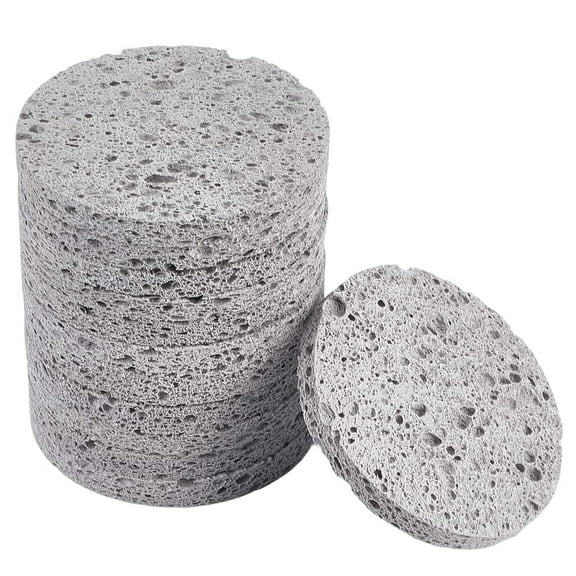 12Pcs Facial Cleansing Sponge Flat Round Makeup Remover Sponge Pads Reusable Blending Sponge Gray Make Up Sponges for DIY